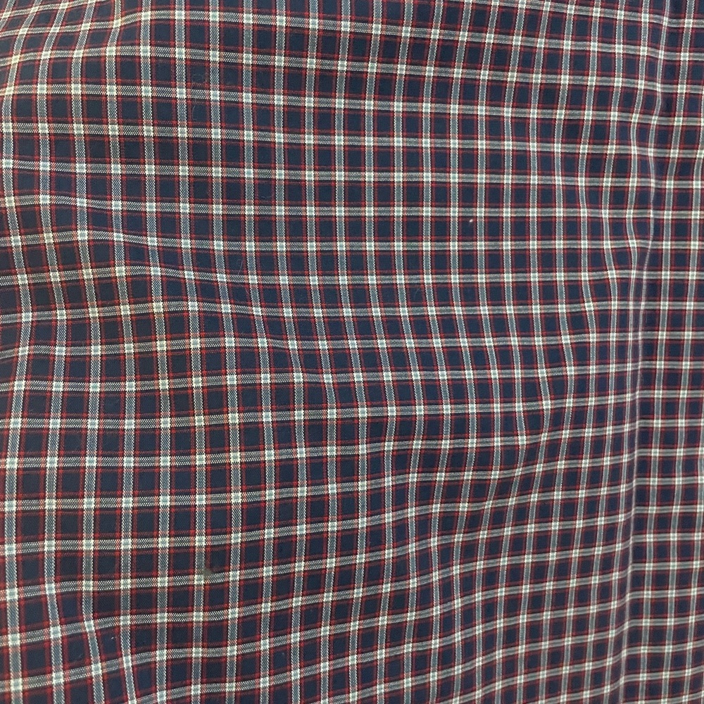 Nautica Men's Casual Navy Blue & Red Plaid Shirt size medium - Picture 4 of 6
